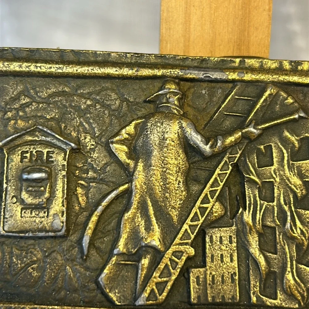 Tiffany Studios New York firefighter belt buckle vintage